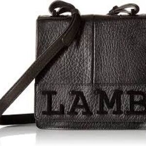 L.A.M.B. Vintage Y2K Black Genuine Leather Gwen Stefani 90’s Crossbody Purse Bag